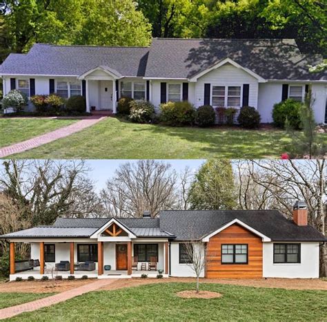 white ranch house black metal roof|modern ranch houses.